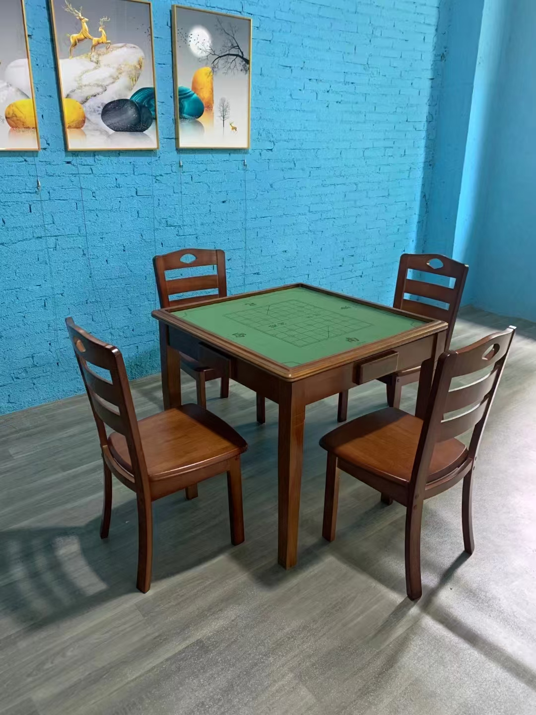 一桌四椅 （桌子尺寸96X96，X75高）