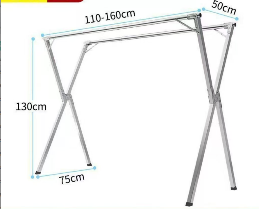 折叠晾衣架 双杆